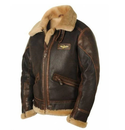 Herren Lederjacke Dicke Vintage Optik