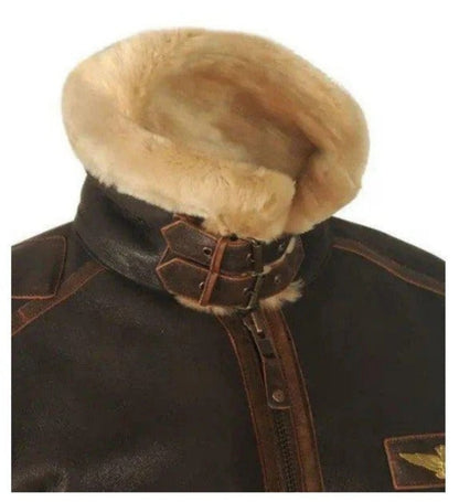 Herren Lederjacke Dicke Vintage Optik