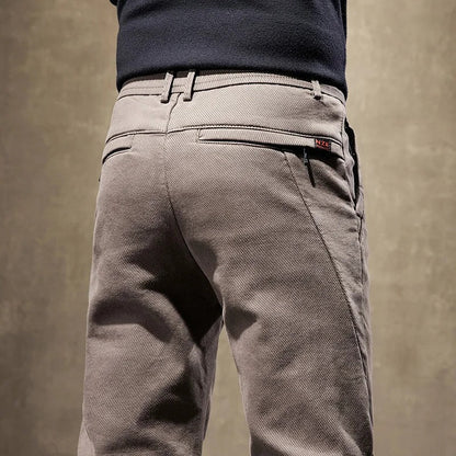 Herren Cordhose Slim Fit Fleece-Futter Warm