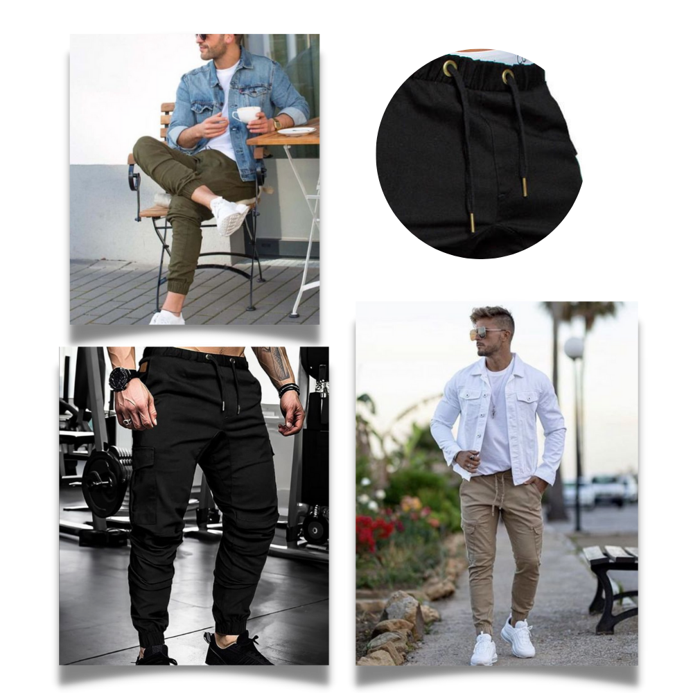 Herren Slimfit Cargo-Hose Bequem