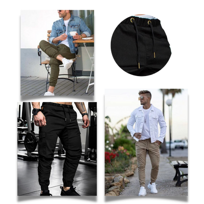 Herren Slimfit Cargo-Hose Bequem