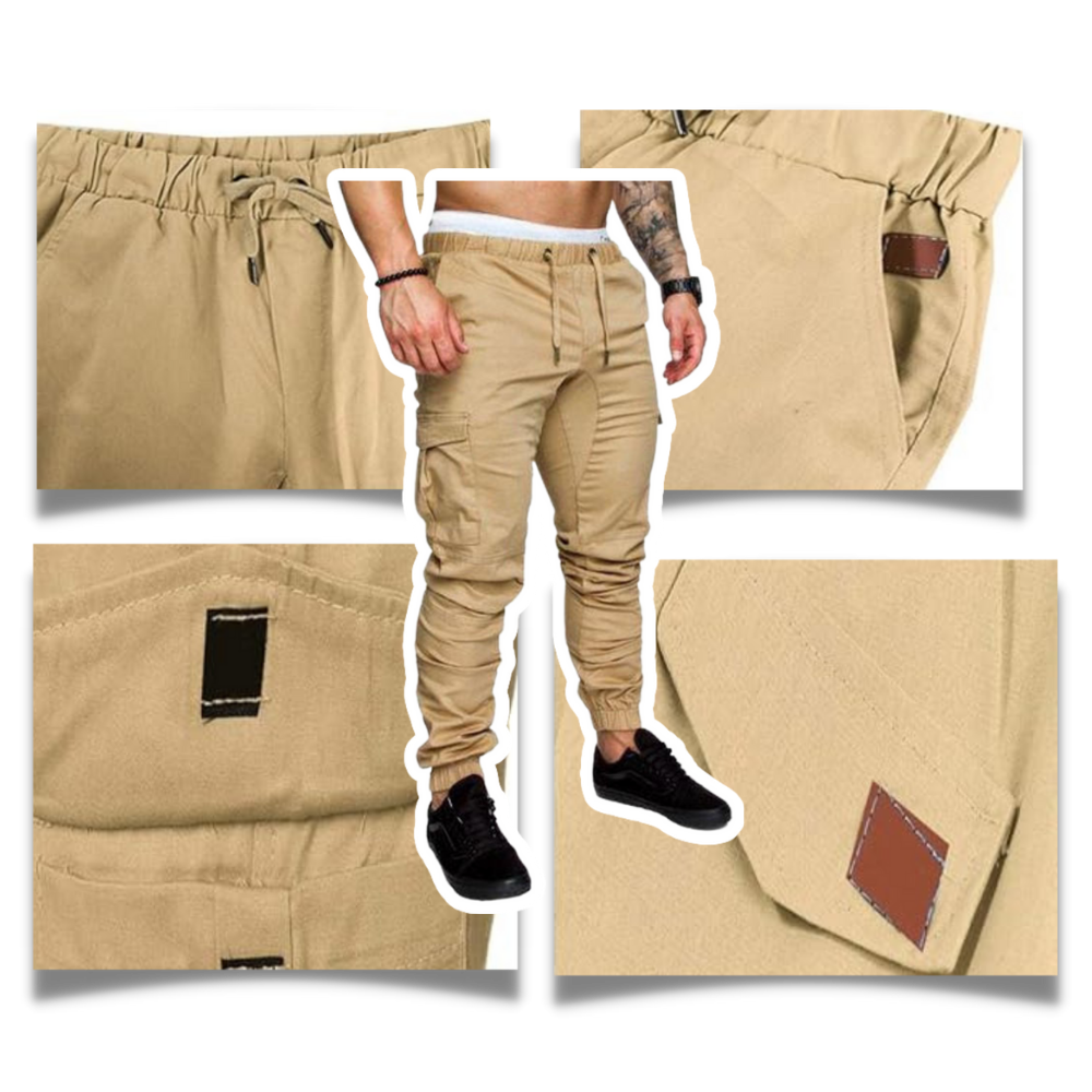 Herren Slimfit Cargo-Hose Bequem
