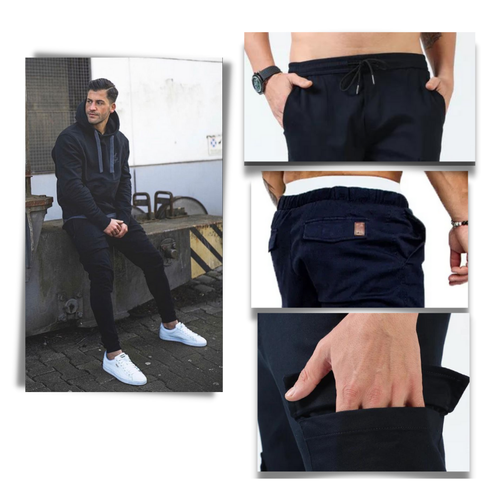 Herren Slimfit Cargo-Hose Bequem