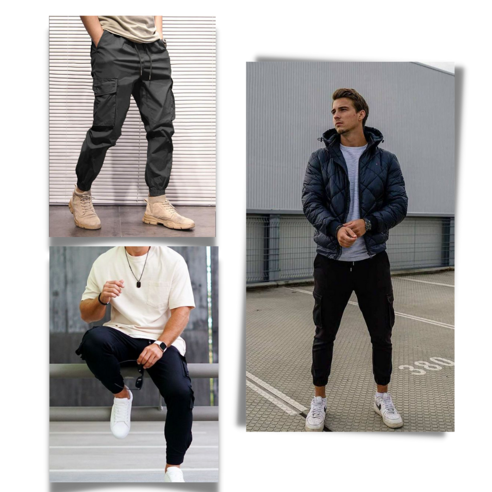 Herren Slimfit Cargo-Hose Bequem