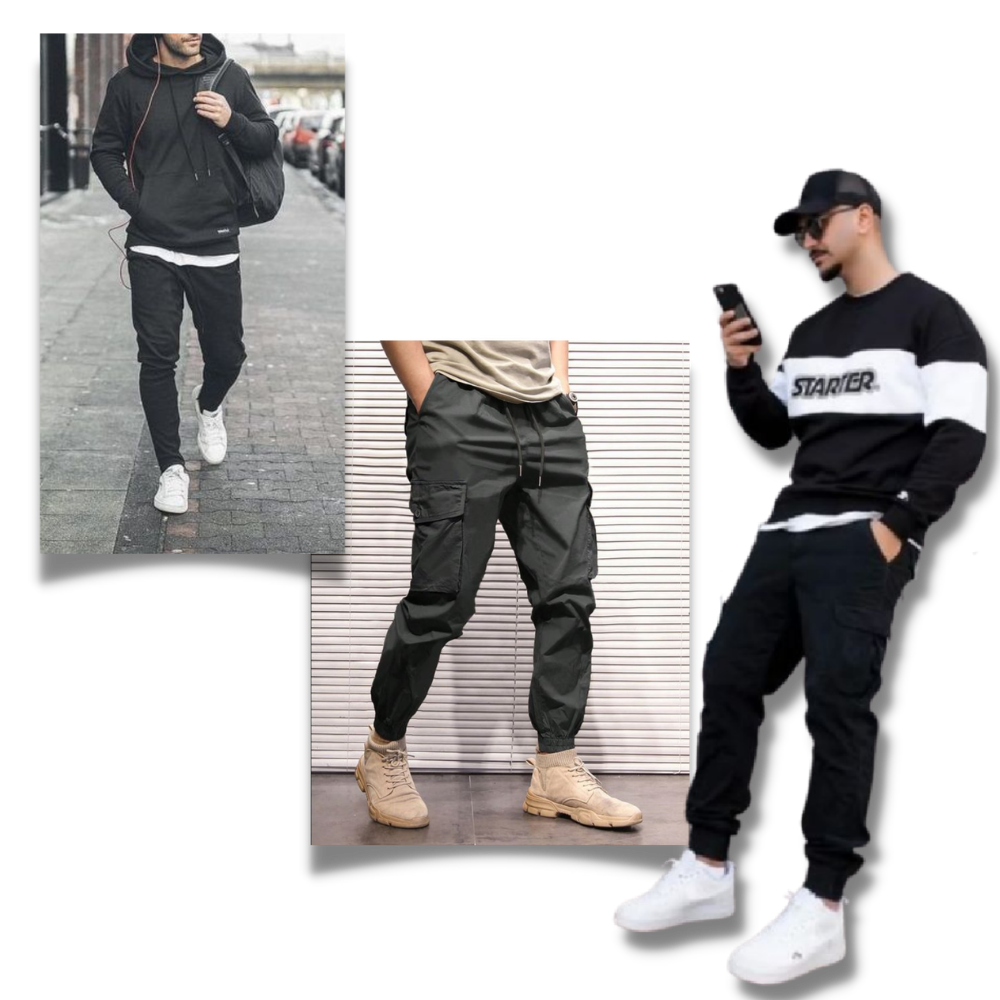 Herren Slimfit Cargo-Hose Bequem