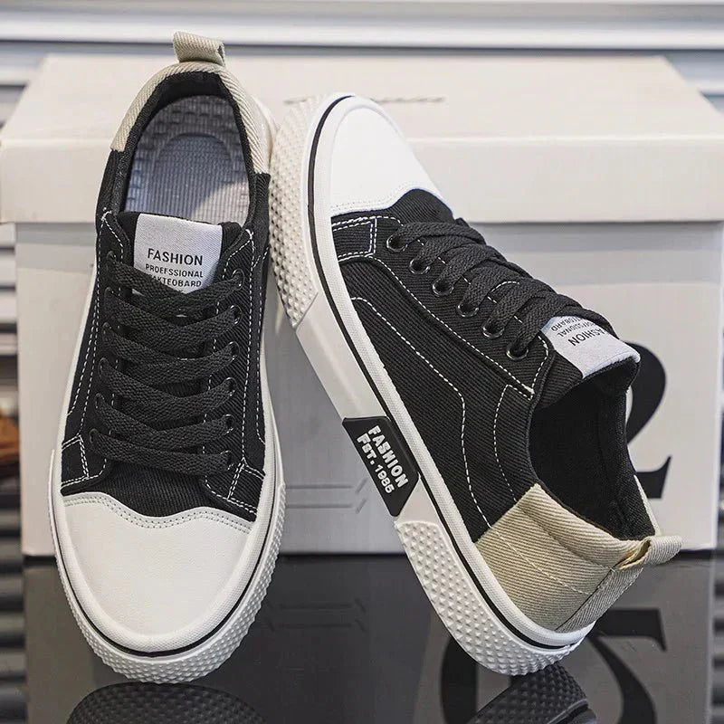 Herren Canvas Sneaker Low- Schnürung