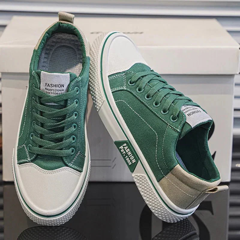 Herren Canvas Sneaker Low- Schnürung