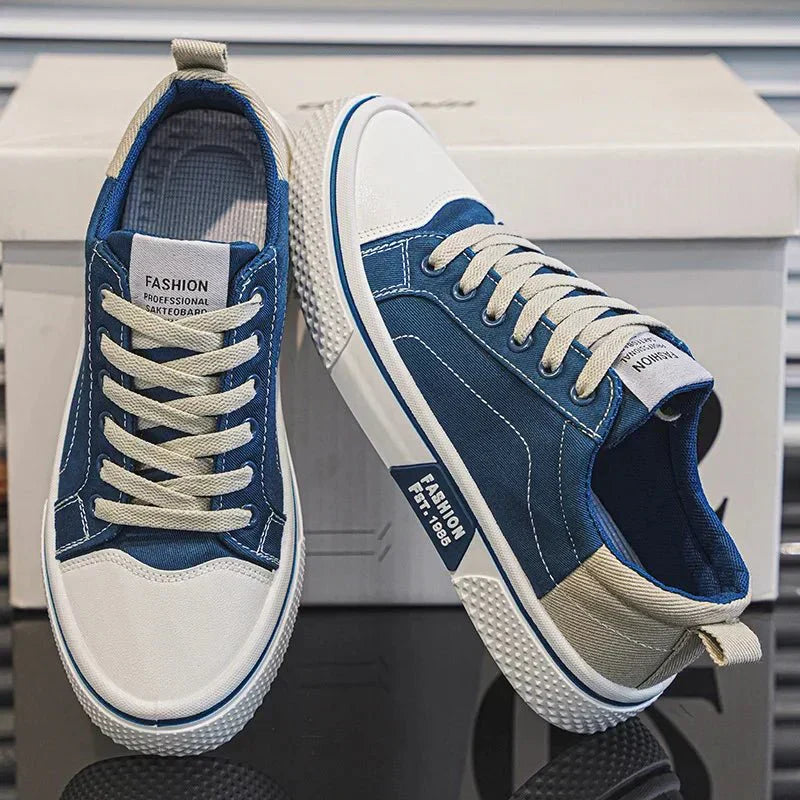 Herren Canvas Sneaker Low- Schnürung