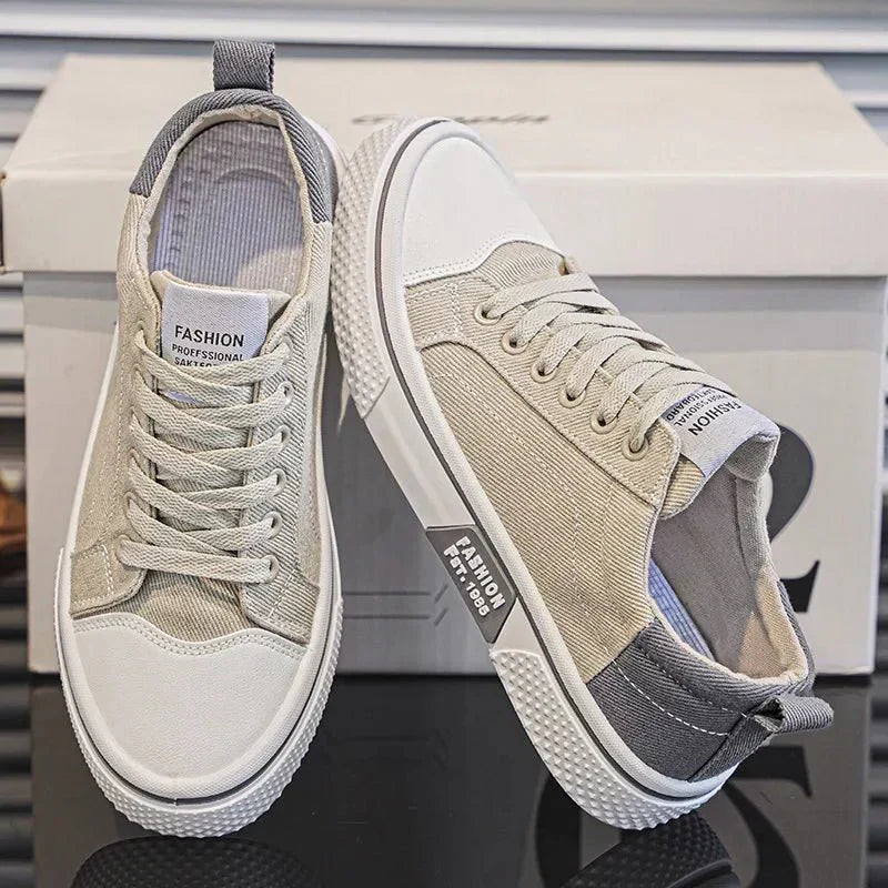 Herren Canvas Sneaker Low- Schnürung