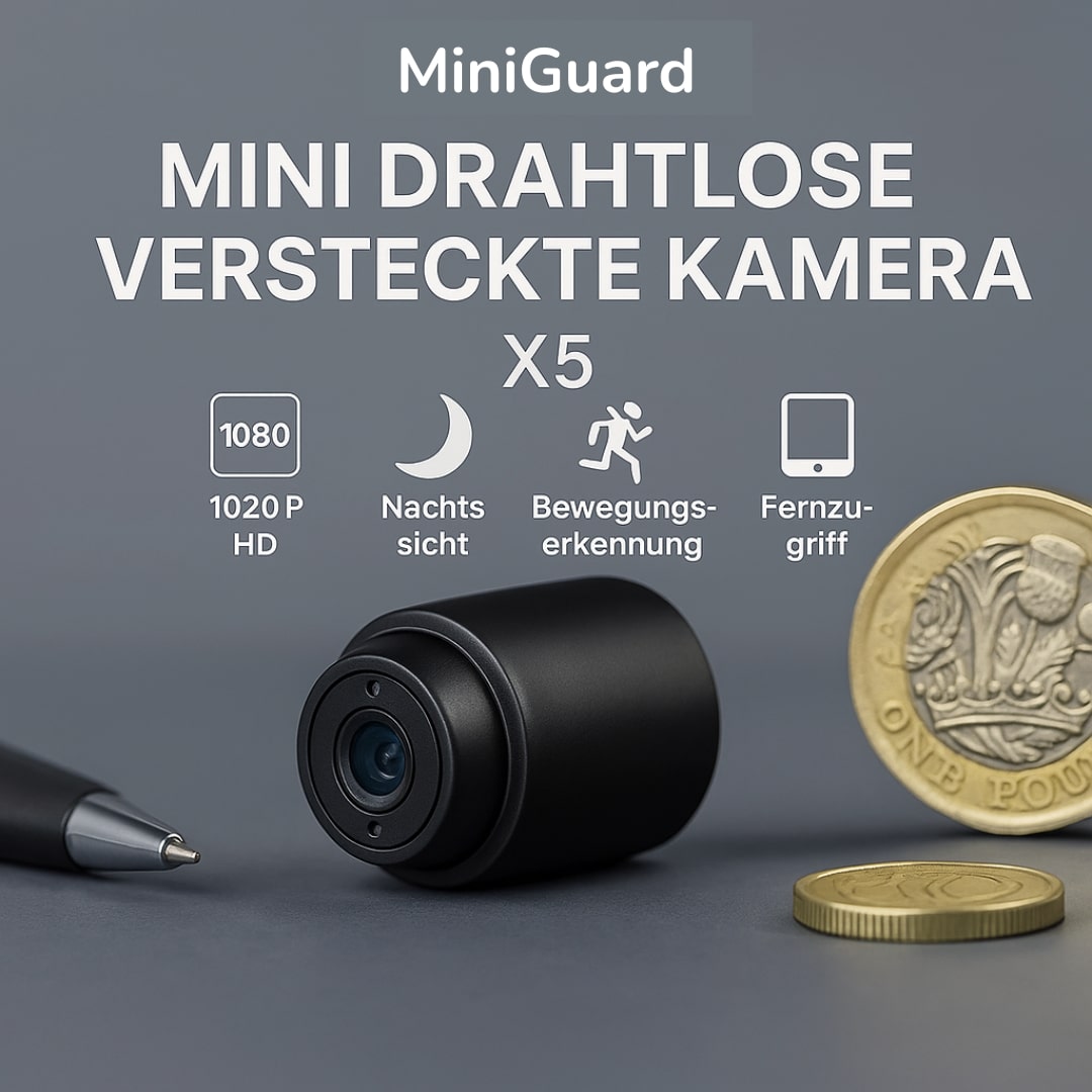 Kleine HD-Kamera mit Bewegungserkennung und App-Steuerung