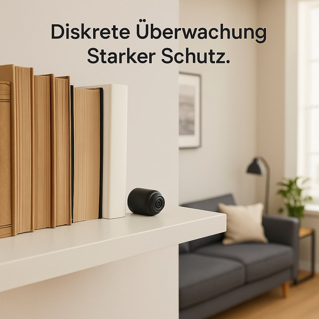 Kleine HD-Kamera mit Bewegungserkennung und App-Steuerung