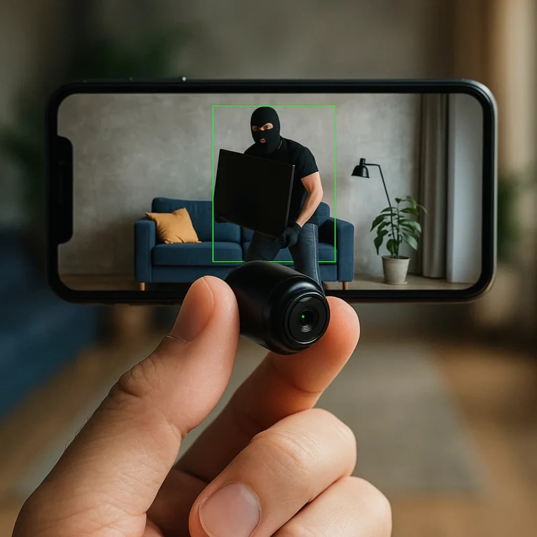 Kleine HD-Kamera mit Bewegungserkennung und App-Steuerung