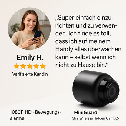 Kleine HD-Kamera mit Bewegungserkennung und App-Steuerung