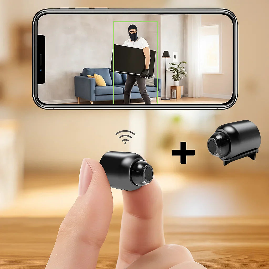 Kleine HD-Kamera mit Bewegungserkennung und App-Steuerung - Norvielle