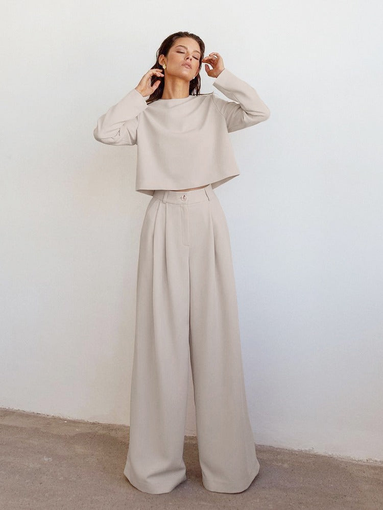 Damen Zweiteiler Elegant Bequem Weite Passform