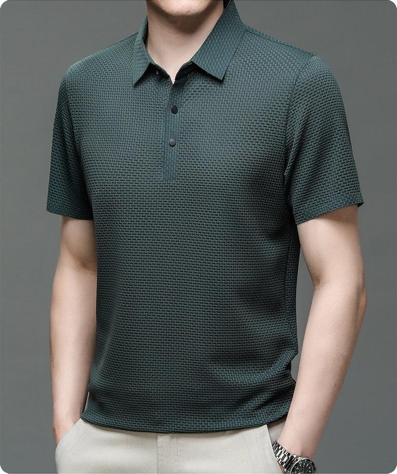 Morten Herren Poloshirt Mesh Atmungsaktiv Weiß