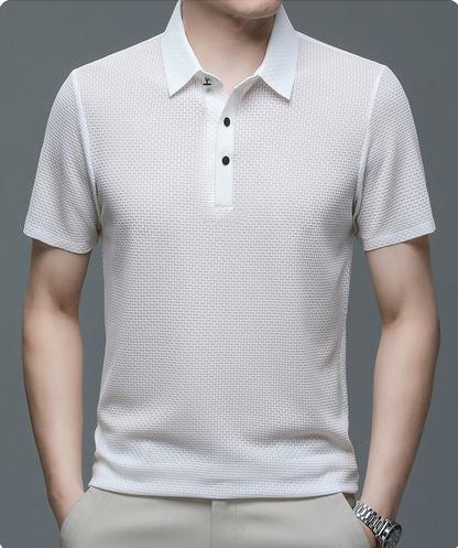 Herren Polo aus Baumwolle Weich Beige