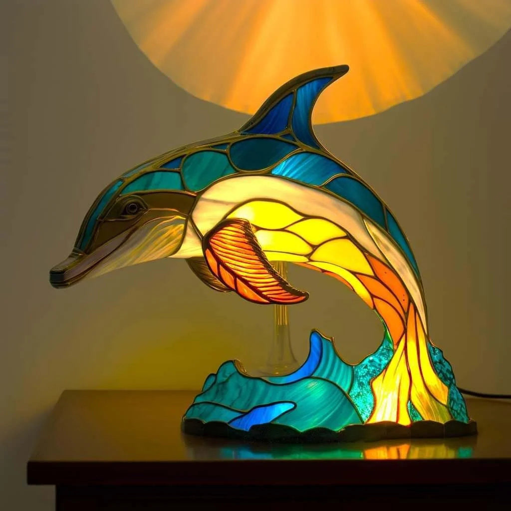 Glas Tischlampe Kunst-tierisches Design