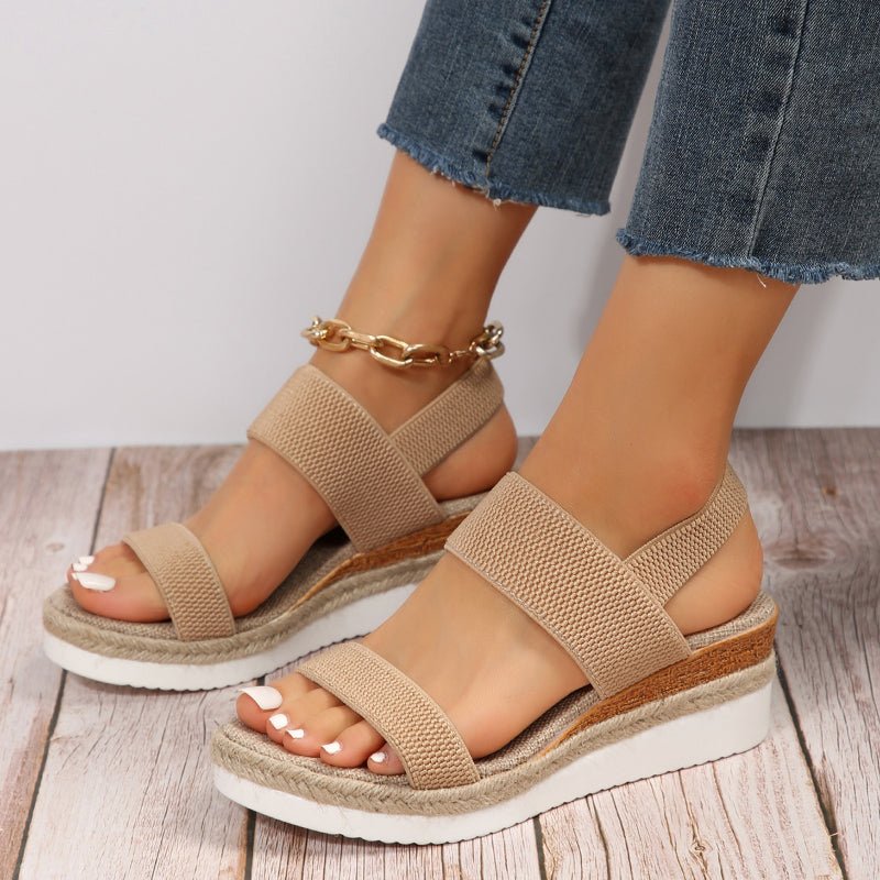 Damen Orthopädische Plattform Sandalen Kreuzriemen