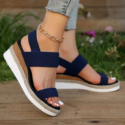 Damen Orthopädische Plattform Sandalen Kreuzriemen