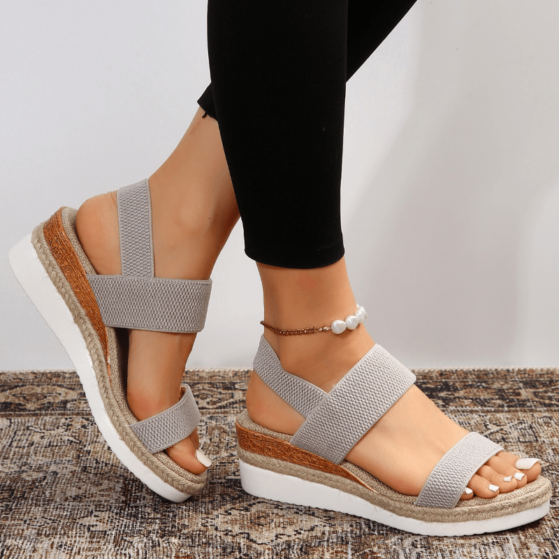 Damen Orthopädische Plattform Sandalen Kreuzriemen