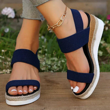 Damen Orthopädische Plattform Sandalen Kreuzriemen