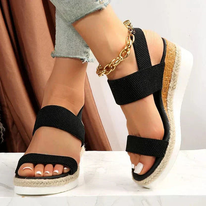 Damen Orthopädische Plattform Sandalen Kreuzriemen