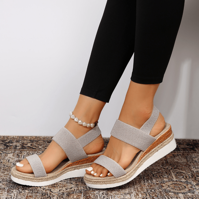 Damen Orthopädische Plattform Sandalen Kreuzriemen