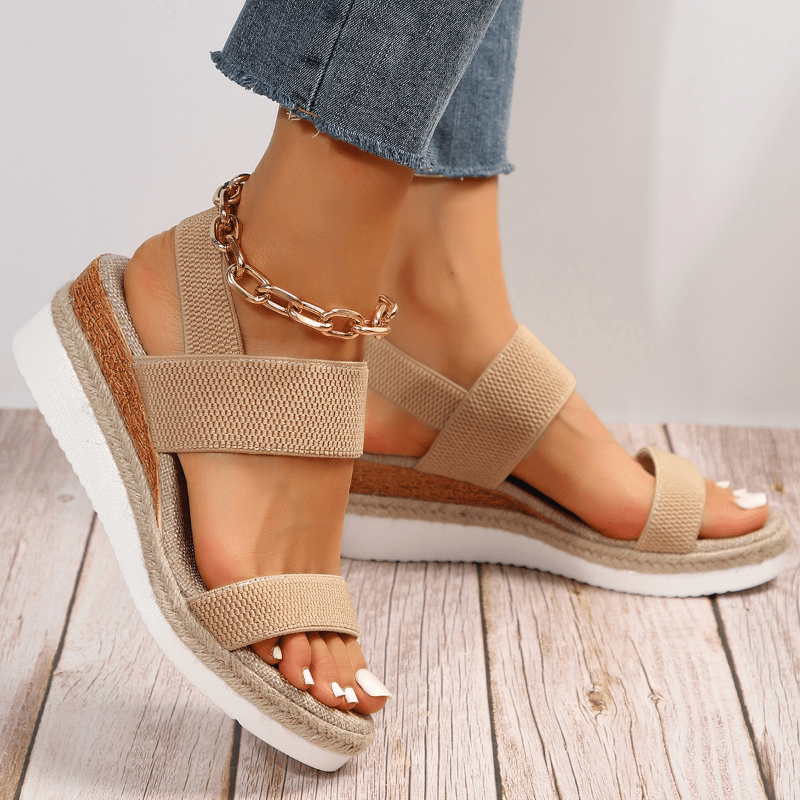 Damen Orthopädische Plattform Sandalen Kreuzriemen - Norvielle