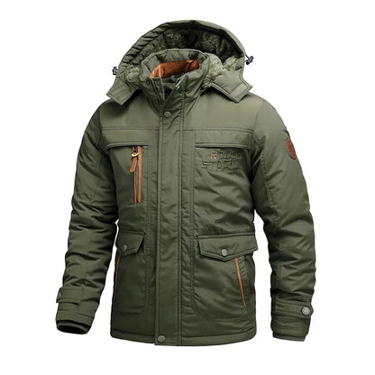 Herren Winterjacke Robust Mit Abnehmbarer Kapuze