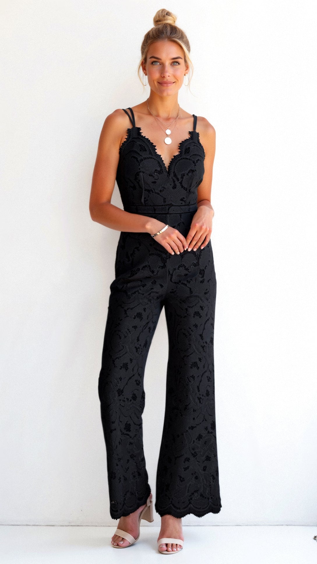 Eleganter Damen Jumpsuit Spitze