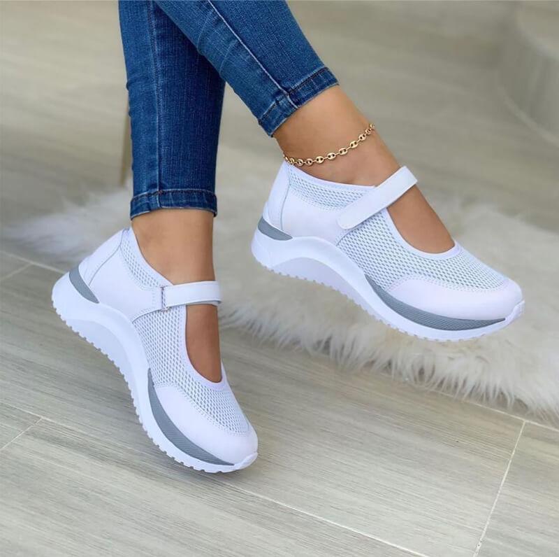 Damen Sneaker Mesh Klettverschluss