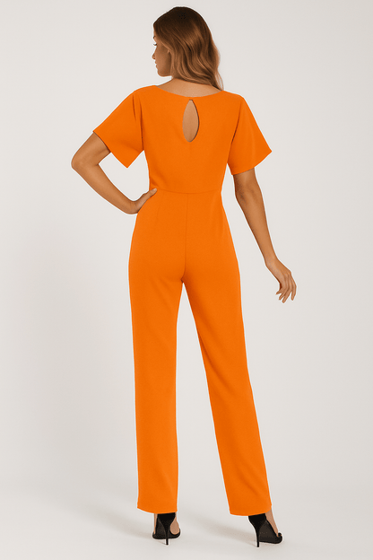 Damen Jumpsuit Taillengürtel Figurbetont