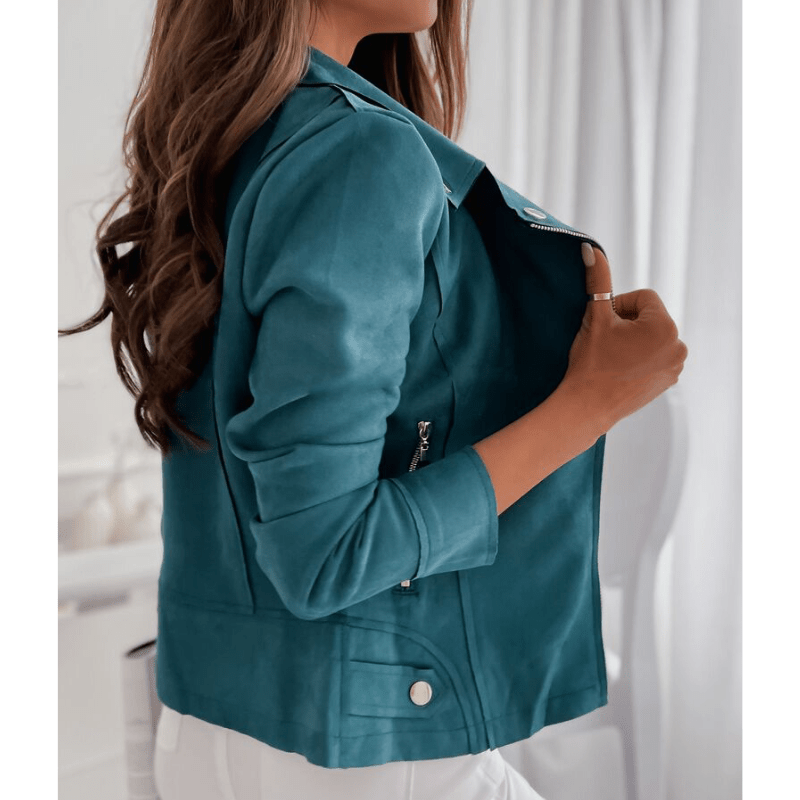 Herren Lederjacke Reißverschlussdetails