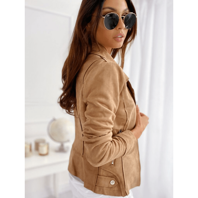 Herren Lederjacke Reißverschlussdetails
