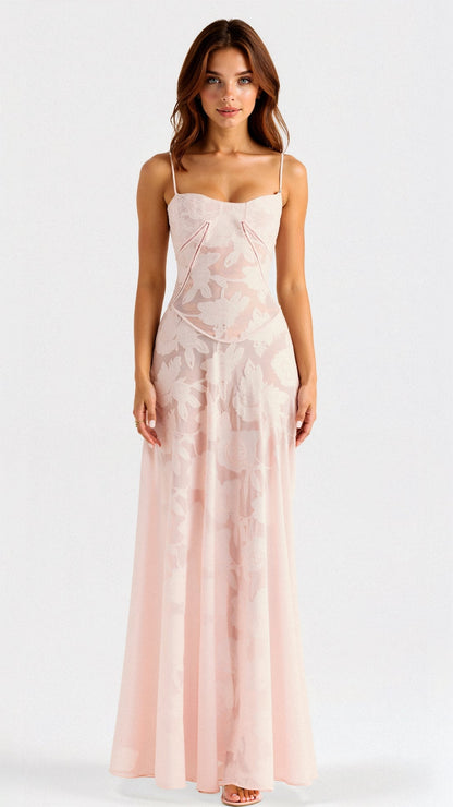 Weißes Maxikleid Schmetterlingsmuster Ibiza Stil Damen
