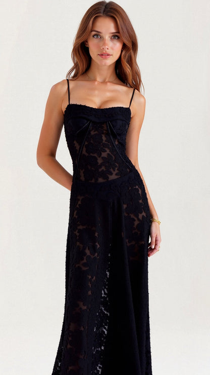 Weißes Maxikleid Schmetterlingsmuster Ibiza Stil Damen