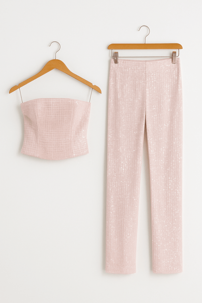 Damen Denim-Jumpsuit Ohne Träger Figurbetont