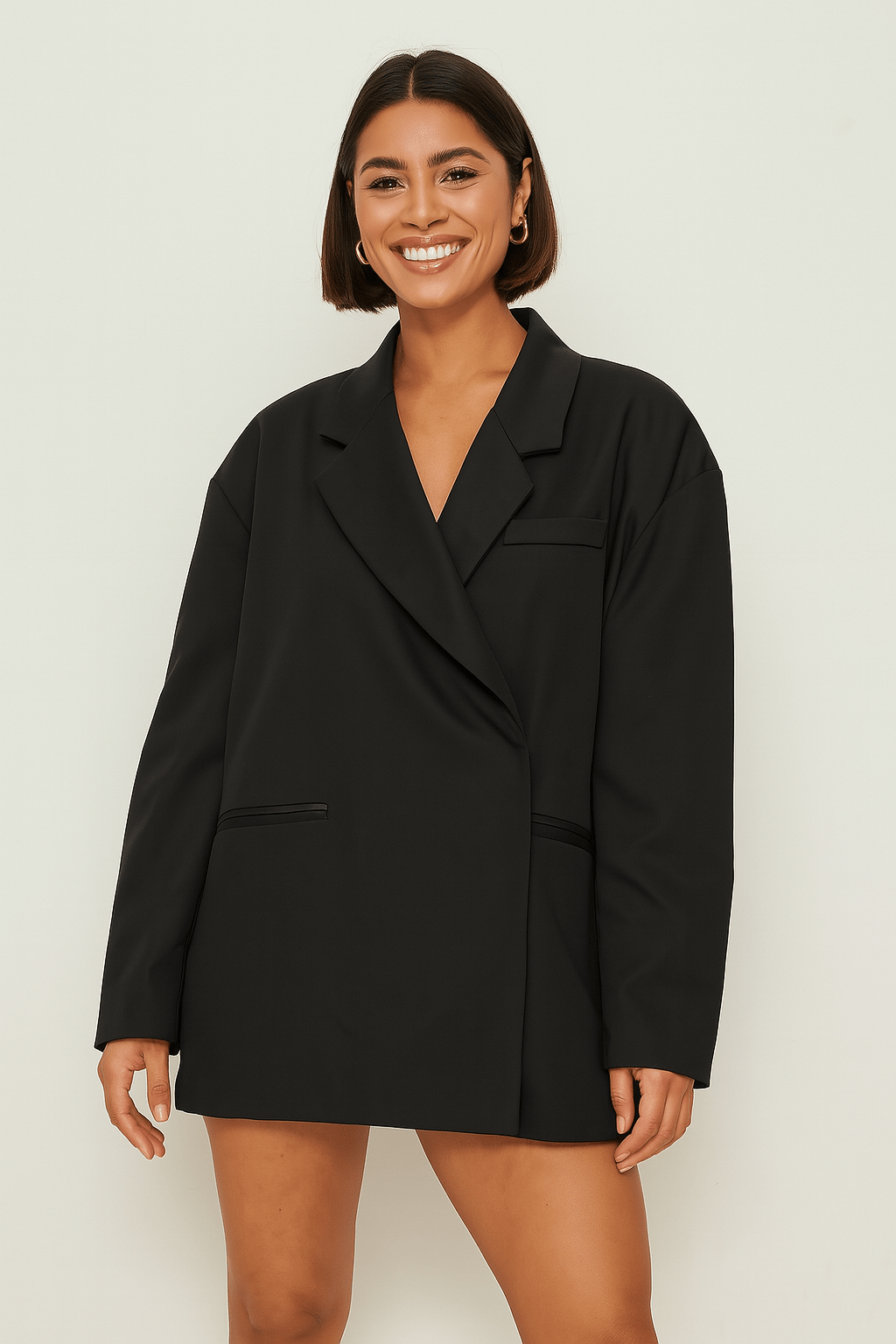 Damen Oversize Blazer Klassischer Schnitt
