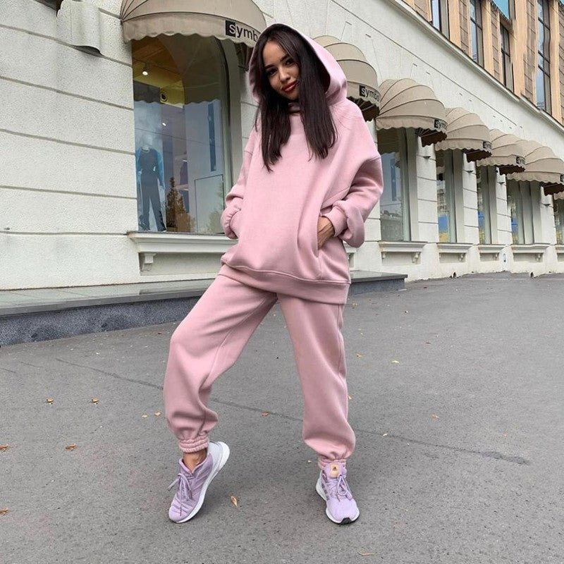 Damen Freizeitanzug Kapuzenpullover Jogginghose