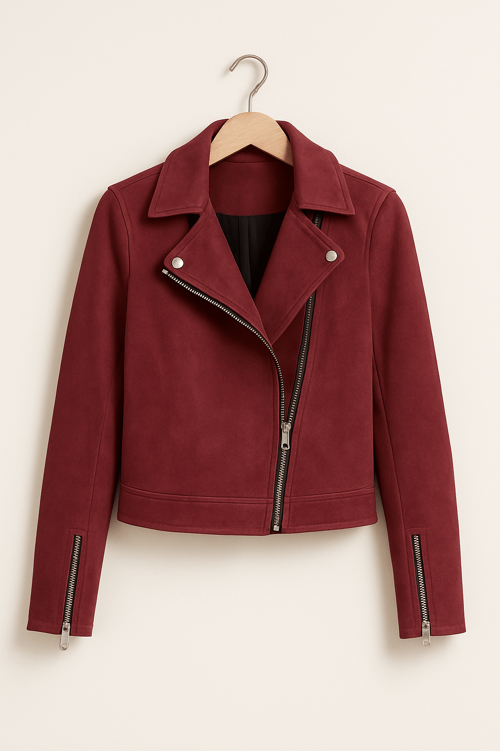 Mathilde Damen Bikerjacke Wildlederoptik