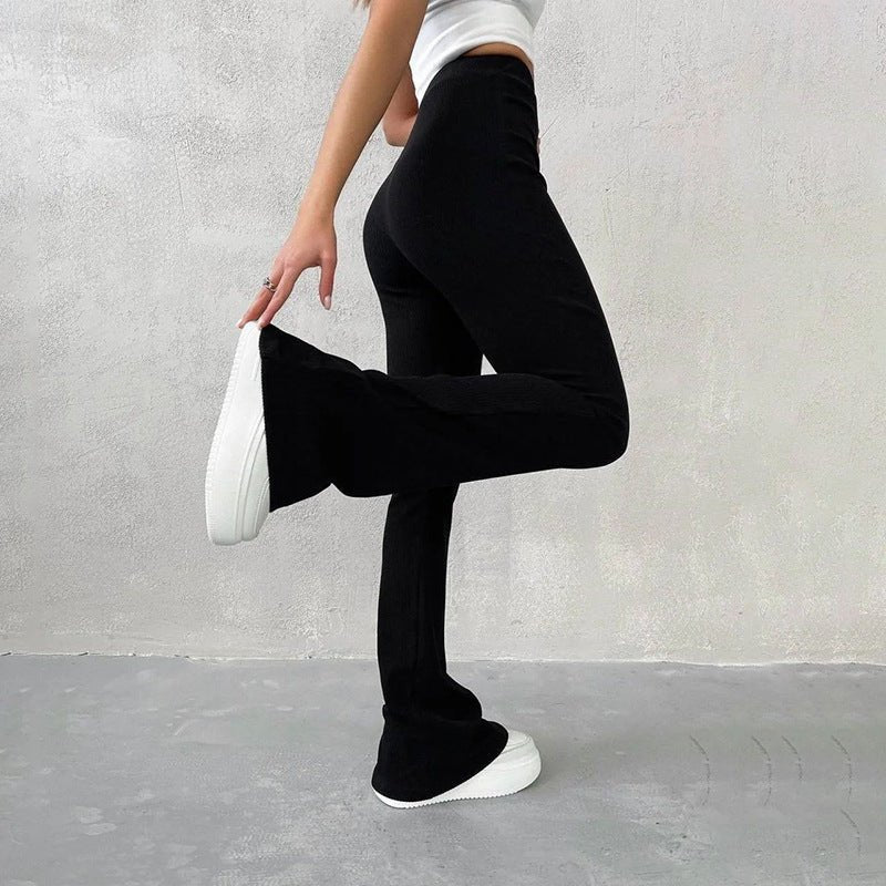 Damen Schlaghosen Stilvoll Stretch Schwarz - Norvielle