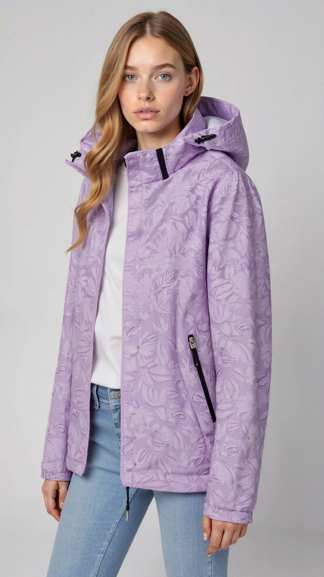 Damen Regenjacke Wetterfest mit Kapuze