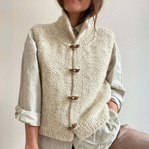 Damenweste Ärmellos Stricklook Daunenfüllung Schwarz - Norvielle