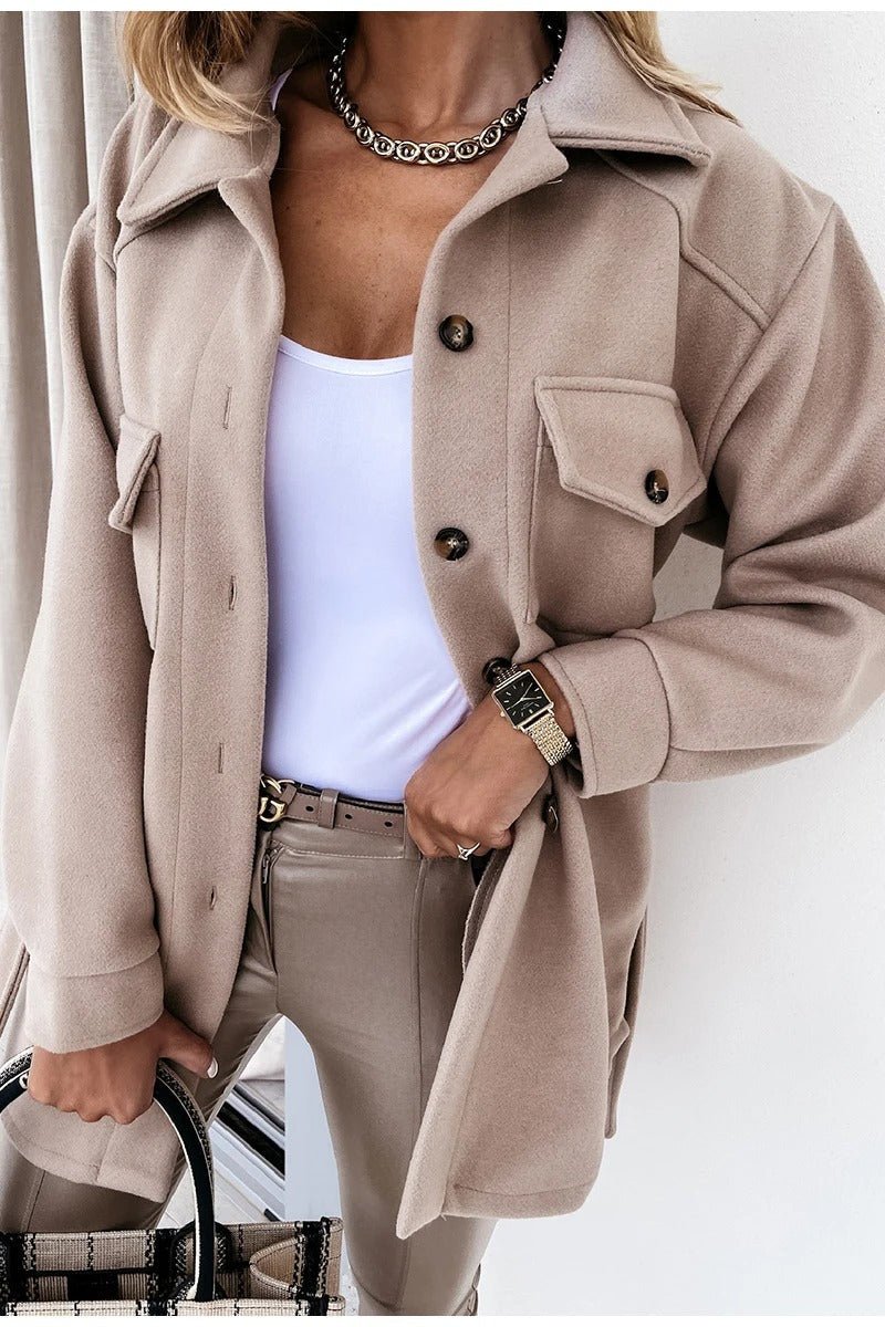 Damen Übergangsmantel mit Gürtel Elegantes Design
