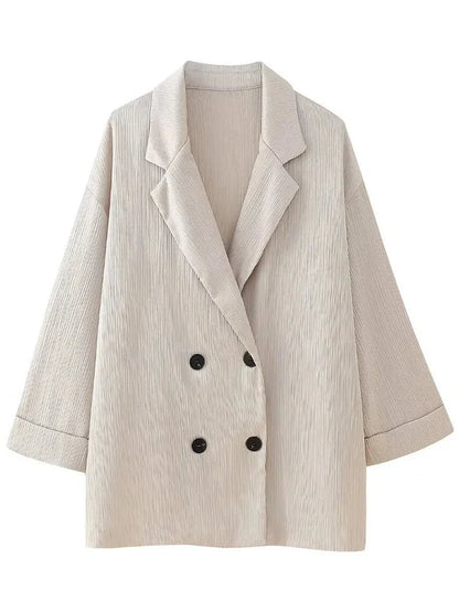 Herren Zweiteiler Anzug Blazer Weite Hose Modern