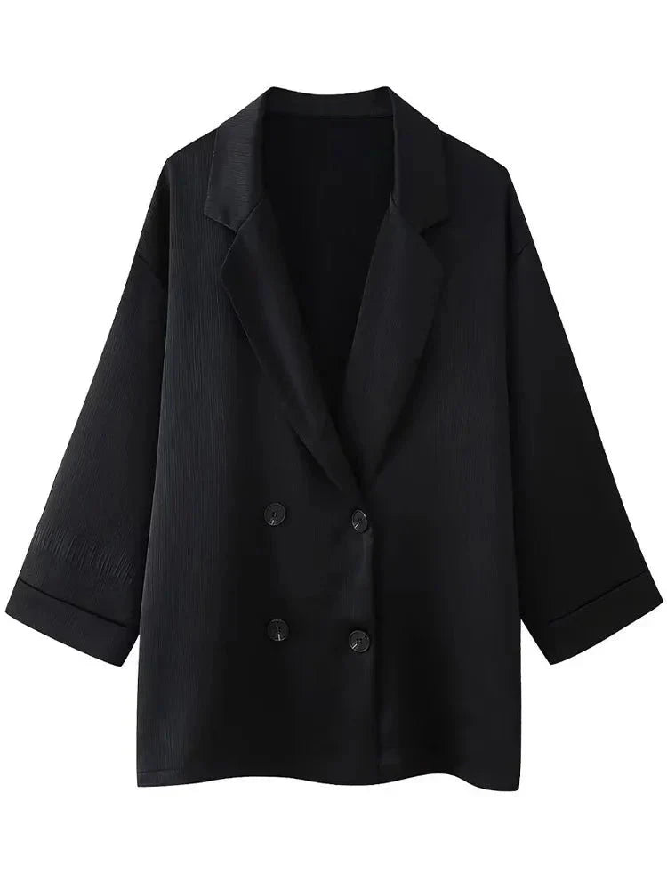 Herren Zweiteiler Anzug Blazer Weite Hose Modern