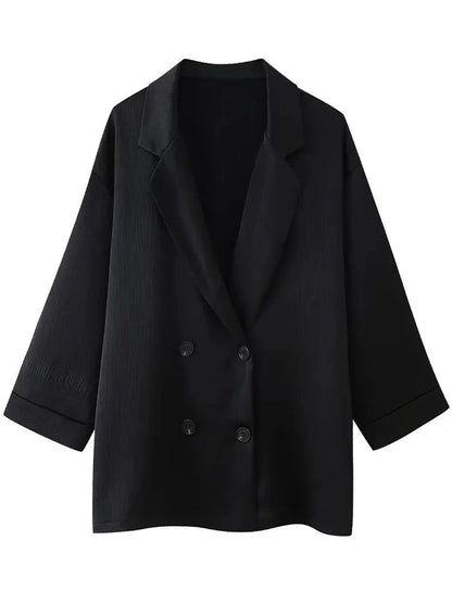 Herren Zweiteiler Anzug Blazer Weite Hose Modern