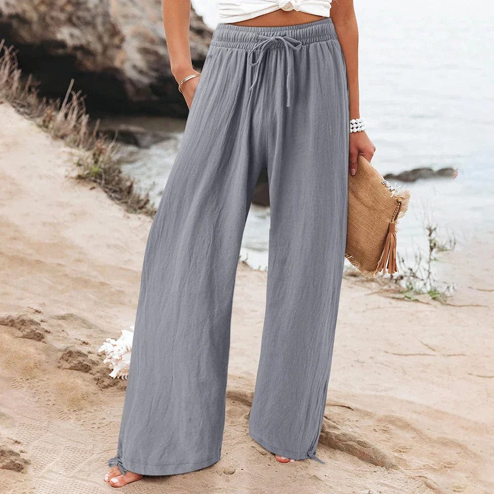 Damen Hose Lässig Baumwolle Beige