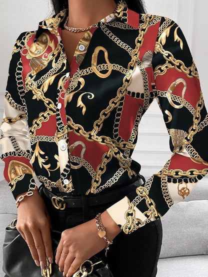 Damenbluse mit Goldendetails Elegant